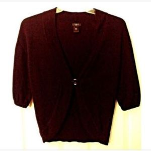 Ann Taylor Cardigan Sweater Black Small V-Neck